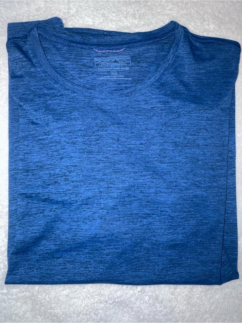 Patagonia Heathered Blue Short Sleeve Crew Tee - Picture 1 of 6